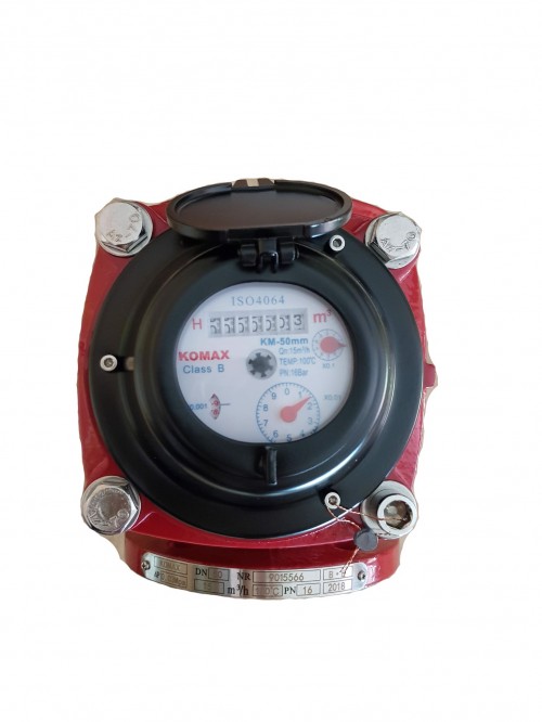 Đồng hồ nước nóng nối bích Komax DN50